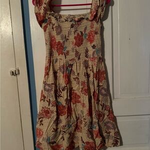 Maurices Floral Midi Dress - Red, Blue, Cream